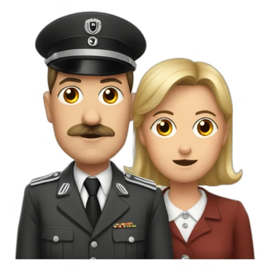 Hitler and his mom sticker