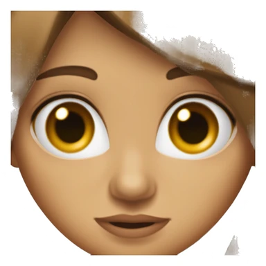 Chica con pelo marrón ojos castaño oscuro,de piel blanca hiñando un ojo sticker