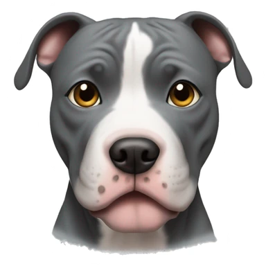 pitbull with a grey spot on his right eye sticker