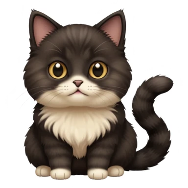 Black munchkin cat sticker