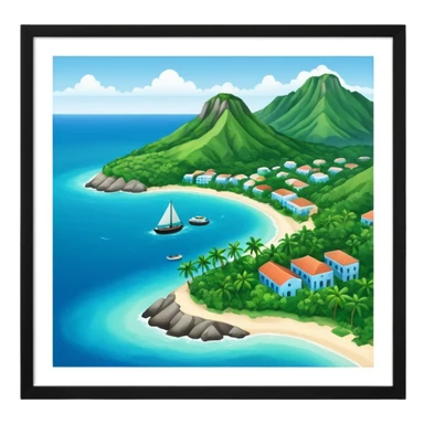 isla de cuba vista desde arriba sticker