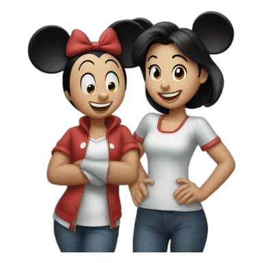 Mickey and Minnie sticker