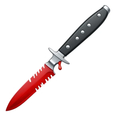 cuchillo con gotas de sangre sticker