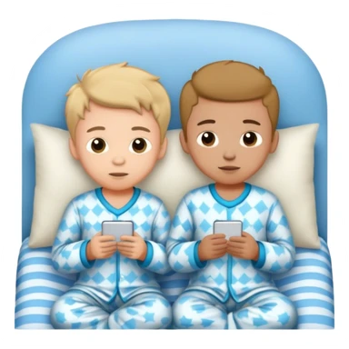 Two boys having a sleepover together sticker