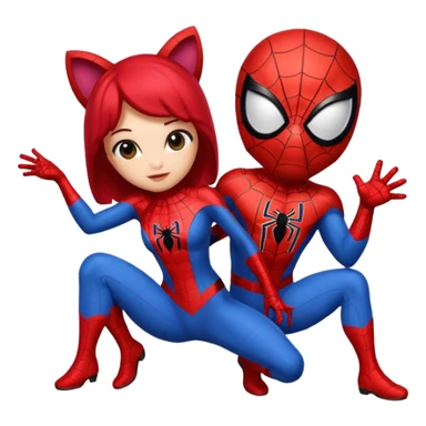 Spiderman et hello kity couple sticker