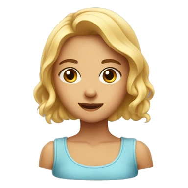 Cute girl shaking her head sticker