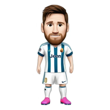 Messi avec maillot du réal Madrid sur mars sticker