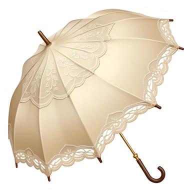 Cream lace umbrella sticker