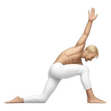 Back bend yoga white male  sticker
