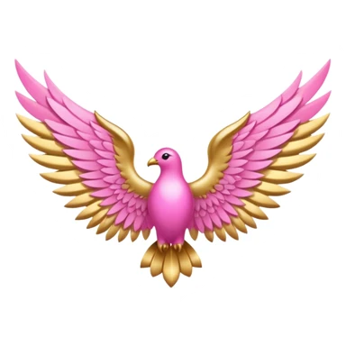 Pink gold wing spirituality sticker