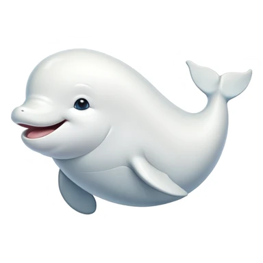 Beluga whale emoji sticker
