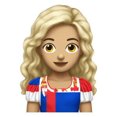 coquette serbian flag sticker