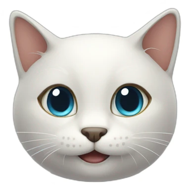 chatbot cat with a big smile sticker