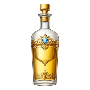 a golden bottle of vodka sticker