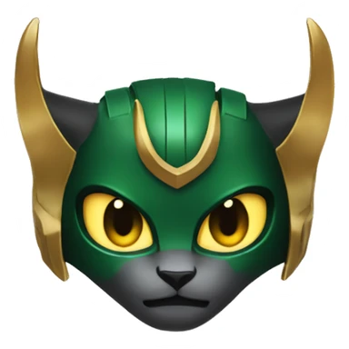 loki as cat zoom out and horns helmet  sticker