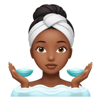 Black girl spa treatment  sticker