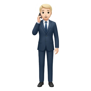 businessman talking on the phone, full body sticker