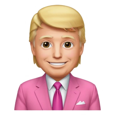 Donald trump in a pink suit sticker