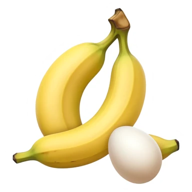 A banana standing between two eggs sticker