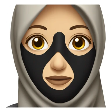 Woman wearing a niqab with only her eyes showing sticker