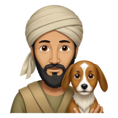 Osama bin Laden with a dog sticker