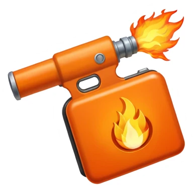 flame thrower realistic sticker