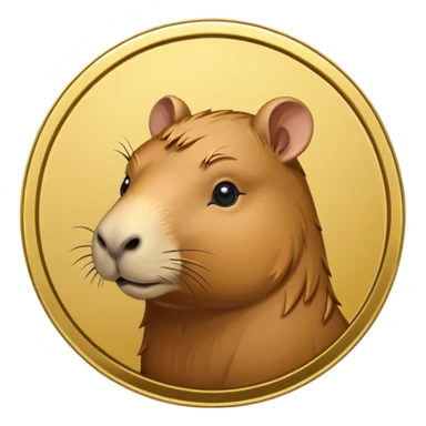 uma moeda de capybara fofinha sticker