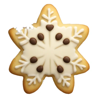 Sugar cookie with a snowflake  sticker