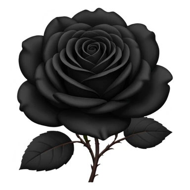 black rose in bloom emoji sticker