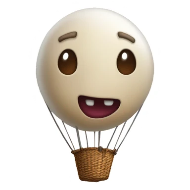 Ghast hot air balloon with piglin sticker