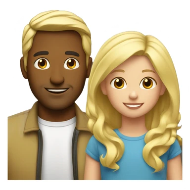 Blonde Father and Blonde young daughter sticker