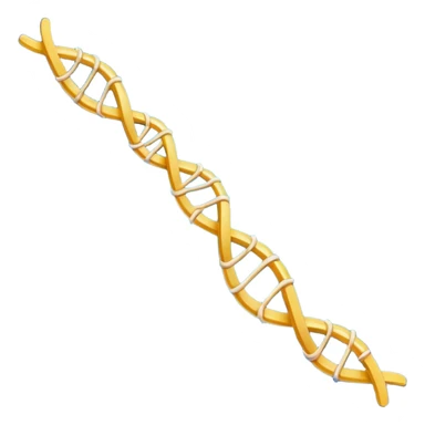 con of a single-stranded mRNA shaped as a half-helix; simple curved ribbon with small ticks for bases; balanced symmetry; flat vector, high contrast, transparent background, no text; suitable for app icon or presentation. sticker