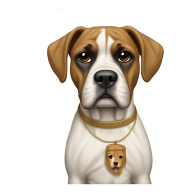 Boxer dog with Jesus  sticker