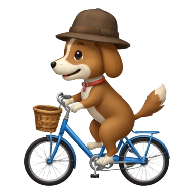 dog cyclist sticker