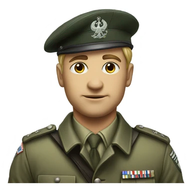 military man with nord division poster sticker