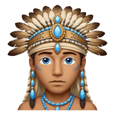 blue eyed desert tribe man sticker