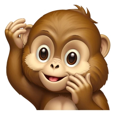 Monkey blowing kiss sticker