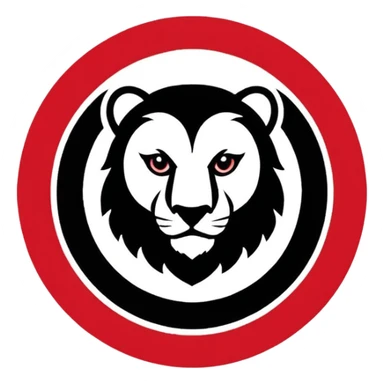 San Diego State University logo, minimal design, red and black colors sticker