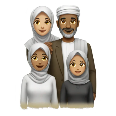 Muslim family sticker