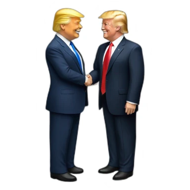 Elon musk shaking hand with Donald Trump sticker