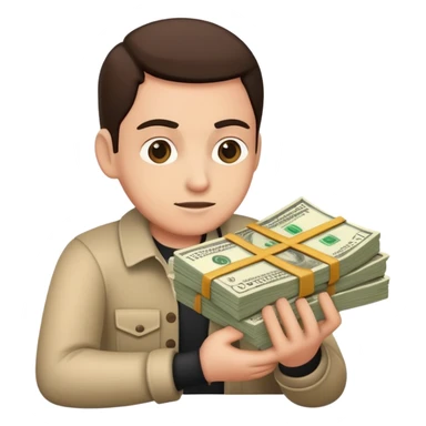 A robber stealing money  sticker