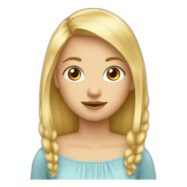 Fille de 14 ans blonde avec frange rideau sticker