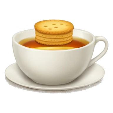 china dinnerware cup of tea with biscuit on the plate  sticker