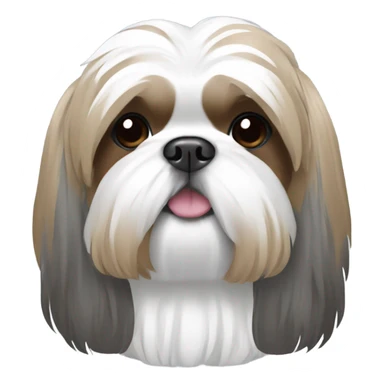 Shih tzu grey and light brown sticker