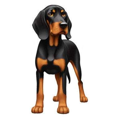 Black And Tan Coonhound Dog Breed Full Body sticker