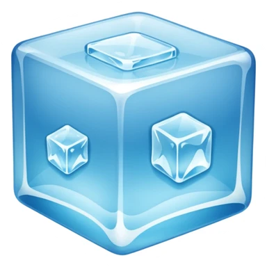 Water frozen cube emoji sticker