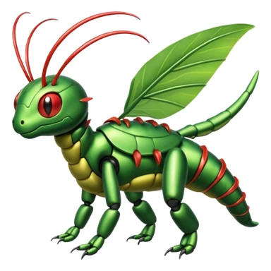 Cyber-robot-Caterpie-Flygon-Scyther-fusion sticker