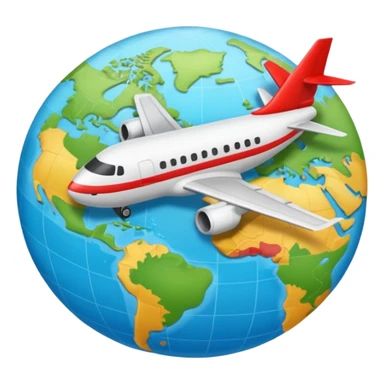 emoji de viaje, algo como un avion  dirigiendose a un destino en un mapa sticker