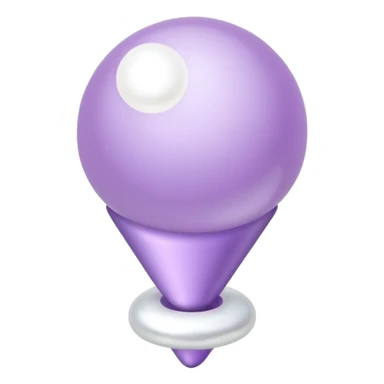 lilac push pin for office wall notes with pearl in the middle sticker