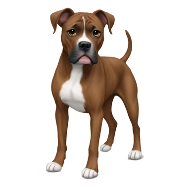 Brindle colored boxer pitbull mix sticker